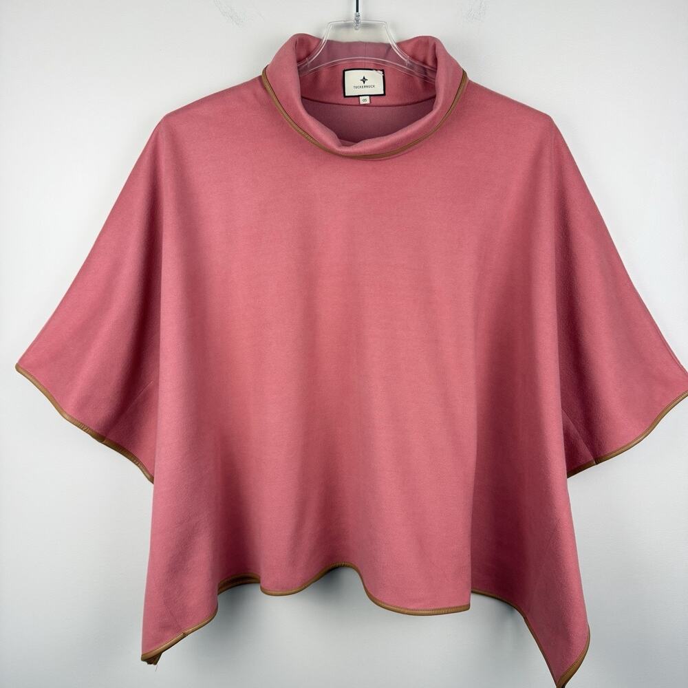 Tuckernuck Piper Poncho Women's One Size Salmon Pink Classic Preppy Lagenlook